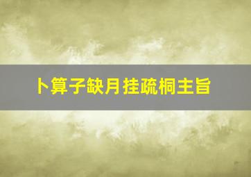 卜算子缺月挂疏桐主旨