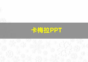 卡梅拉PPT