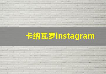 卡纳瓦罗instagram