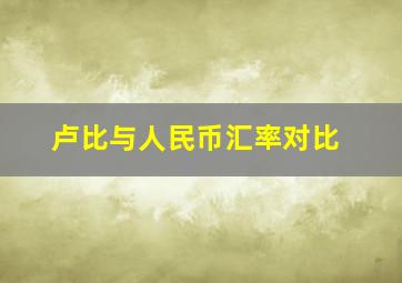 卢比与人民币汇率对比