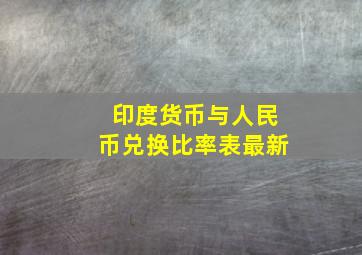 印度货币与人民币兑换比率表最新