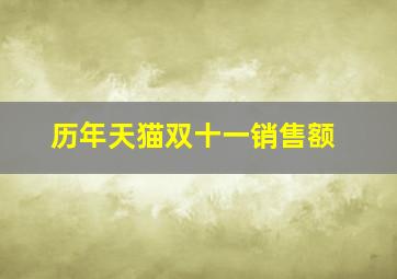 历年天猫双十一销售额