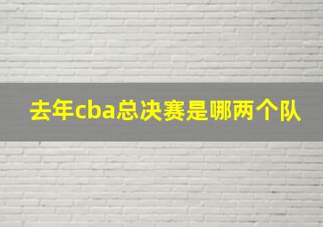 去年cba总决赛是哪两个队