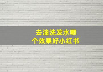 去油洗发水哪个效果好小红书