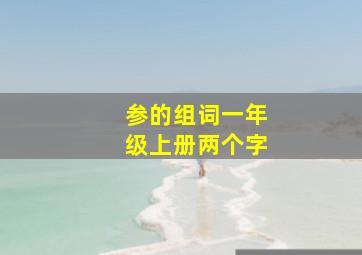 参的组词一年级上册两个字