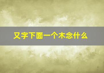 又字下面一个木念什么