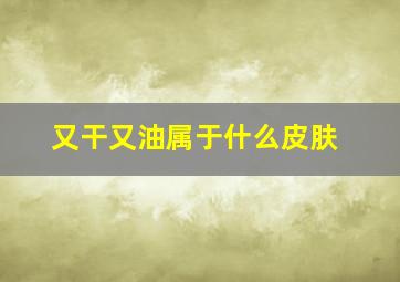 又干又油属于什么皮肤