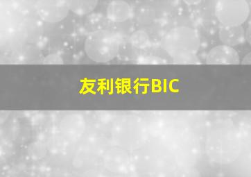 友利银行BIC