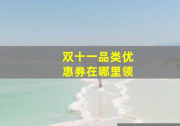 双十一品类优惠券在哪里领