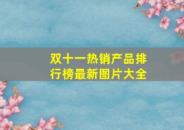 双十一热销产品排行榜最新图片大全