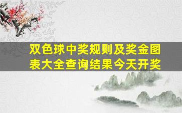 双色球中奖规则及奖金图表大全查询结果今天开奖