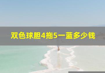 双色球胆4拖5一蓝多少钱