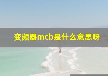 变频器mcb是什么意思呀