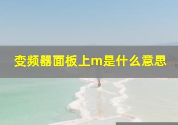 变频器面板上m是什么意思