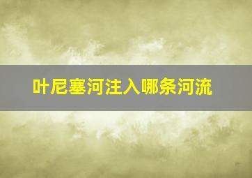 叶尼塞河注入哪条河流