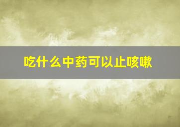 吃什么中药可以止咳嗽