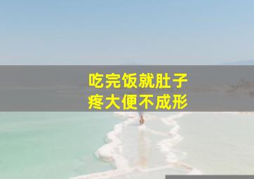 吃完饭就肚子疼大便不成形