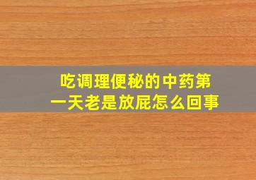 吃调理便秘的中药第一天老是放屁怎么回事