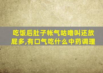 吃饭后肚子帐气咕噜叫还放屁多,有口气吃什么中药调理