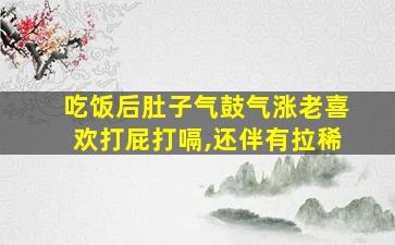 吃饭后肚子气鼓气涨老喜欢打屁打嗝,还伴有拉稀