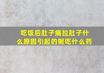 吃饭后肚子痛拉肚子什么原因引起的呢吃什么药