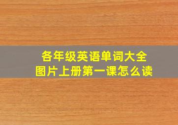 各年级英语单词大全图片上册第一课怎么读