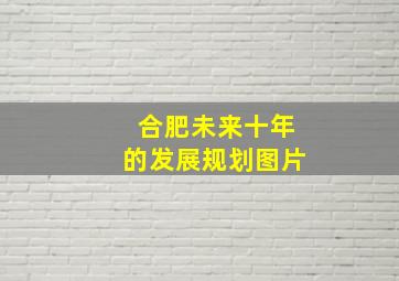 合肥未来十年的发展规划图片