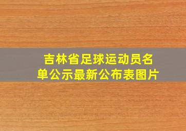 吉林省足球运动员名单公示最新公布表图片