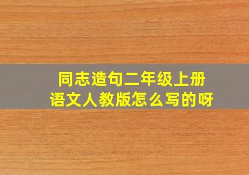 同志造句二年级上册语文人教版怎么写的呀