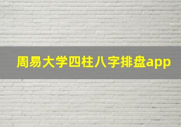 周易大学四柱八字排盘app