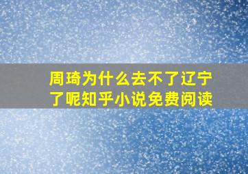 周琦为什么去不了辽宁了呢知乎小说免费阅读