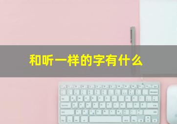 和听一样的字有什么