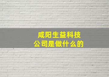 咸阳生益科技公司是做什么的