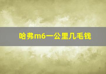 哈弗m6一公里几毛钱