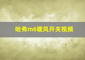 哈弗m6暖风开关视频