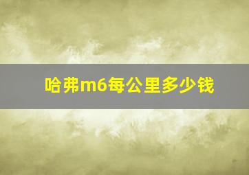 哈弗m6每公里多少钱