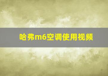 哈弗m6空调使用视频