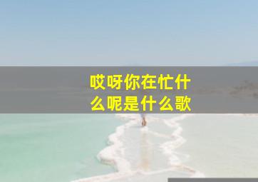 哎呀你在忙什么呢是什么歌