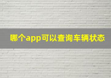 哪个app可以查询车辆状态