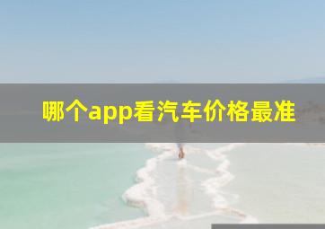 哪个app看汽车价格最准