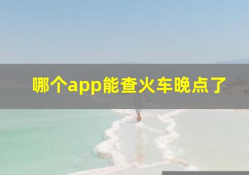 哪个app能查火车晚点了