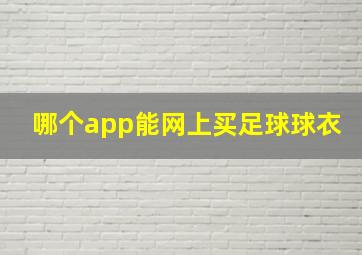 哪个app能网上买足球球衣