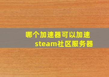 哪个加速器可以加速steam社区服务器