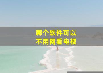 哪个软件可以不用网看电视