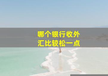 哪个银行收外汇比较松一点