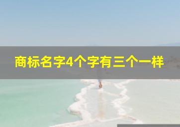 商标名字4个字有三个一样