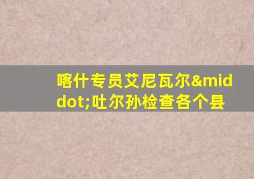 喀什专员艾尼瓦尔·吐尔孙检查各个县