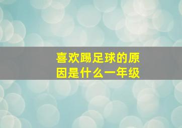 喜欢踢足球的原因是什么一年级