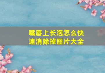 嘴唇上长泡怎么快速消除掉图片大全