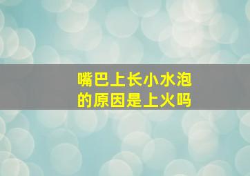 嘴巴上长小水泡的原因是上火吗